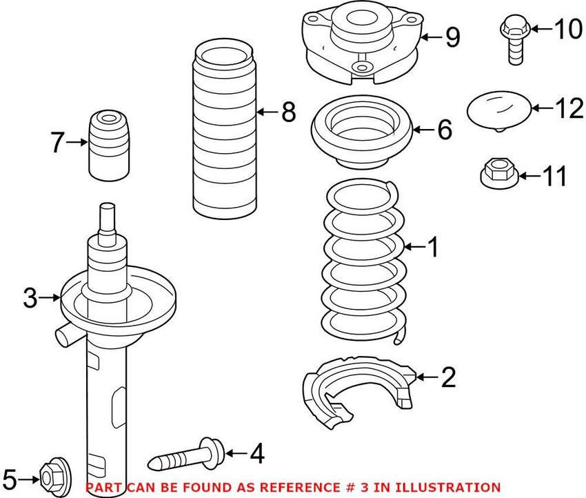 VW Shock Absorber - Front 5QM413031E